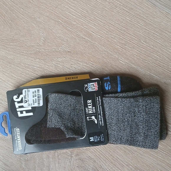 FITS Athletic Socks Wool Light Hiking Crew Breathable Medium - Picture 11 of 15